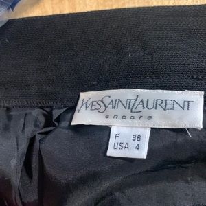 Black Yves St Laurent skirt size 4. 19 inches long